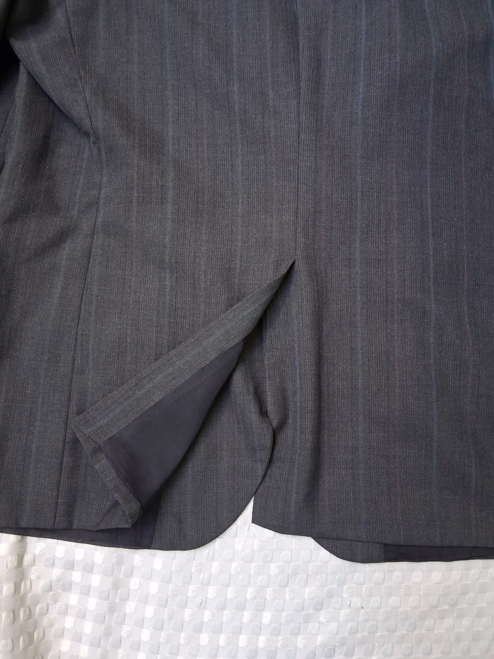Town Craft VTG Classic Men's Charcoal Pinstripe Suit set Size 46R